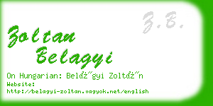 zoltan belagyi business card